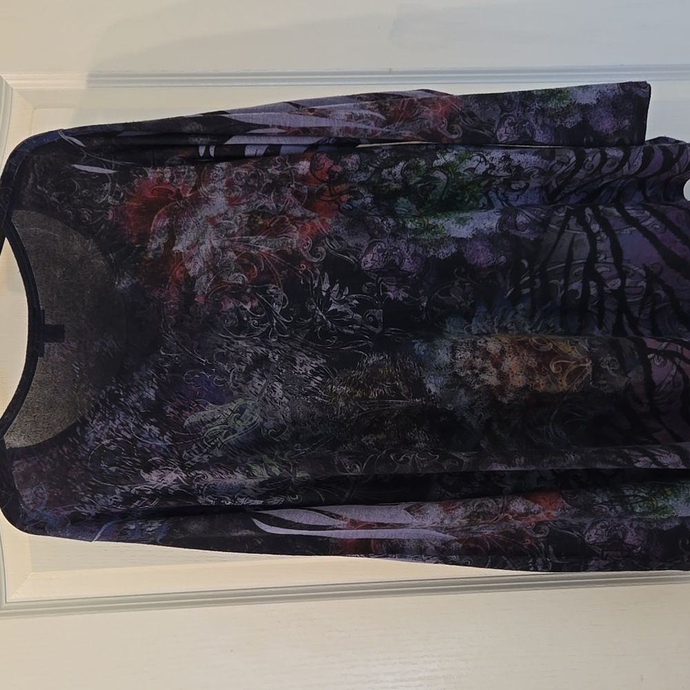 ⛱️Westbound Women Multicolor Long Sleeve Top Size 2X - Picture 3 of 7